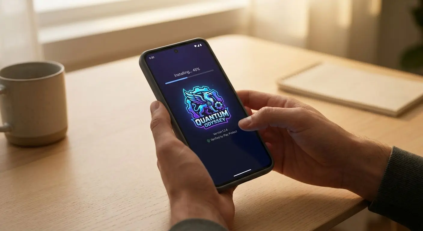 Android phone during PlayOJO app installation