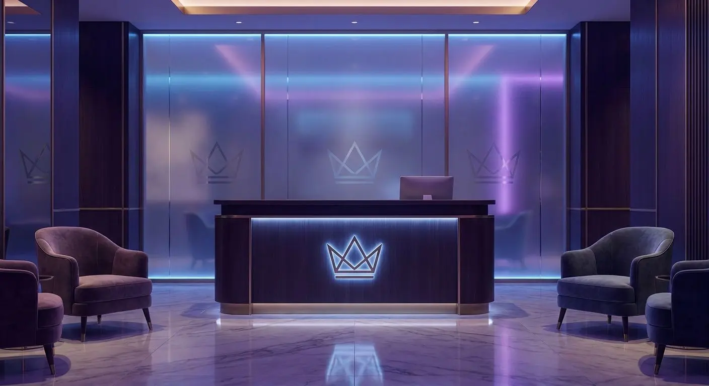 VIP themed luxury illustration with crown icon in PlayOJO colours