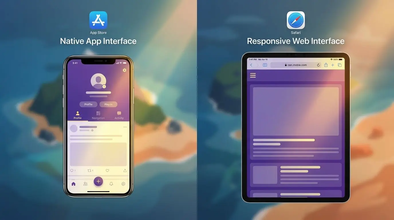 Comparison of iOS app and mobile site on iPhone and iPad