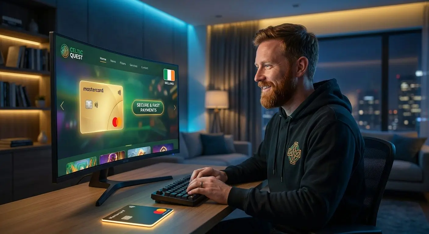 Irish player using Mastercard with secure and fast payment theme