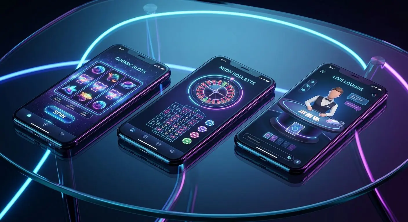 Mobile Game Types at PlayOJO Collage of mobile screens showing slots, roulette, and live game interfaces