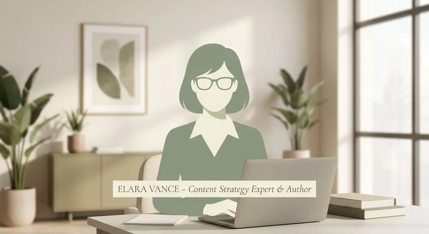 Author bio illustration with a neutral professional avatar