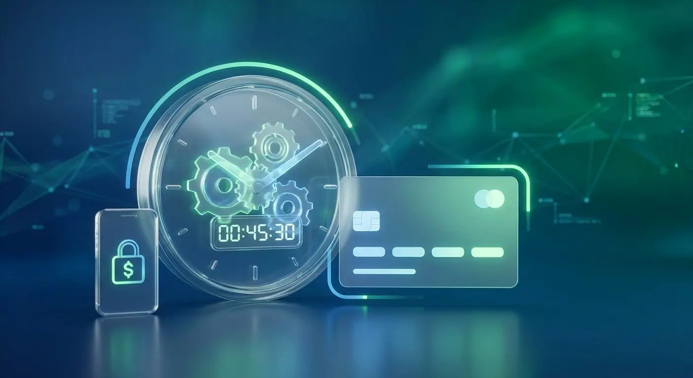 Withdrawal processing time visual Clock and payment icons illustrating withdrawal processing times